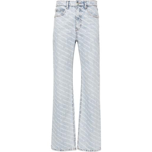 Alexander Wang jeans dritti con stampa - blu