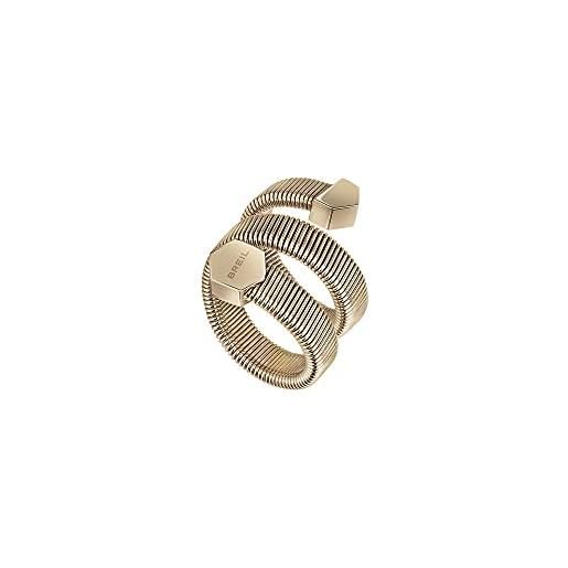 Breil - women's ring gleam collection tj3057 - gioielleria donna - anello per donna in acciaio dorato ip con finitura specchiata, adattabile per ogni misura - oro