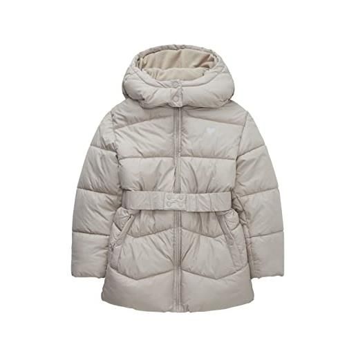 TOM TAILOR 1033338 giacca invernale cintura, 30026-cloud grey, 104-110 bambine e ragazze