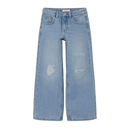 NAME IT nkfrose hw wide jeans 1411-te noos, light blue denim, 158 ragazze