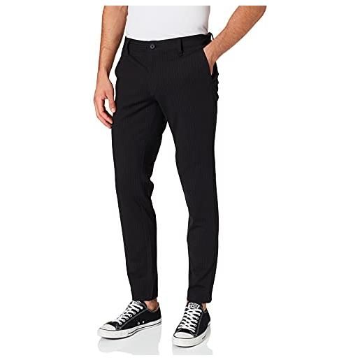 Only & Sons nos onsmark pant stripe gw 3727 noos pantaloni, nero (black black), 48 /l30 (taglia produttore: 33) uomo