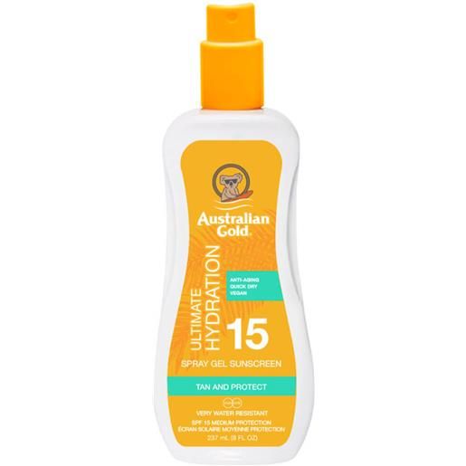 Australian Gold ultimate hydration spray gel sunscreen spf15