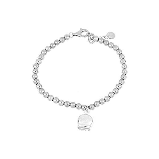 Donipreziosi bracciale capri in argento 925% - campanella con sfere lisce - campana di capri braccialetto da donna e ragazza