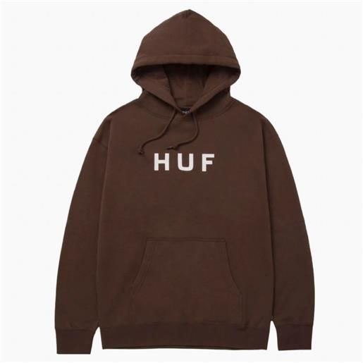 Felpa huf essentials logo brown