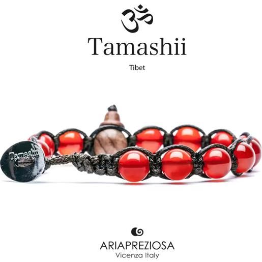 Tamashii bracciale pietra tibetano agata rosso passione Tamashii unisex 1 giro bhs900-124