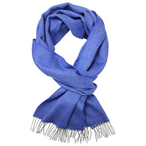 Rotfuchs sciarpa lana sciarpa cashmere sciarpa donna sciarpa invernale sciarpa uomo check blu 180 x 30 cm made in germany