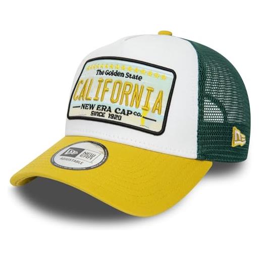 New Era cappellino da camionista con targa california golden state, taglia unica, oro, etichettalia unica