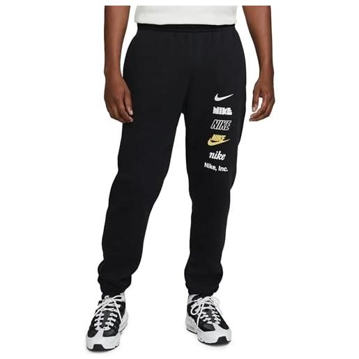 Nike club+ sib cf mlogo pantaloni, nero, xs uomo