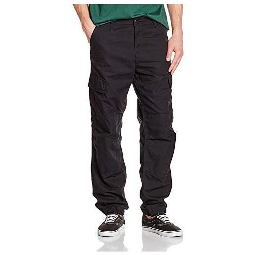 Carhartt, regular cargo pant - jeans da uomo, colore black rinsed, taglia 34