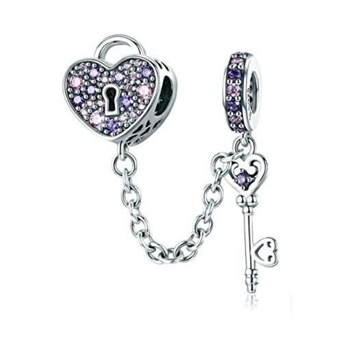 YaShuo Jewellery ciondolo a forma di cuore con scritta i love you forever, compatibile con braccialetti pandora in argento sterling 925, con ciondolo a forma di cuore
