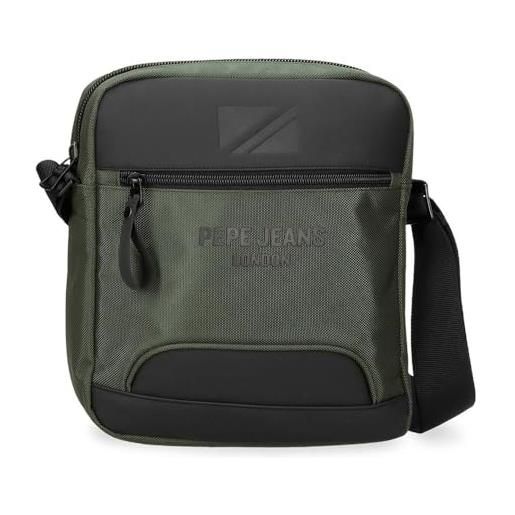 Pepe Jeans bromley borsa a tracolla portatile verde 23x27x7 cm poliestere, verde, taglia unica, tracolla portatile