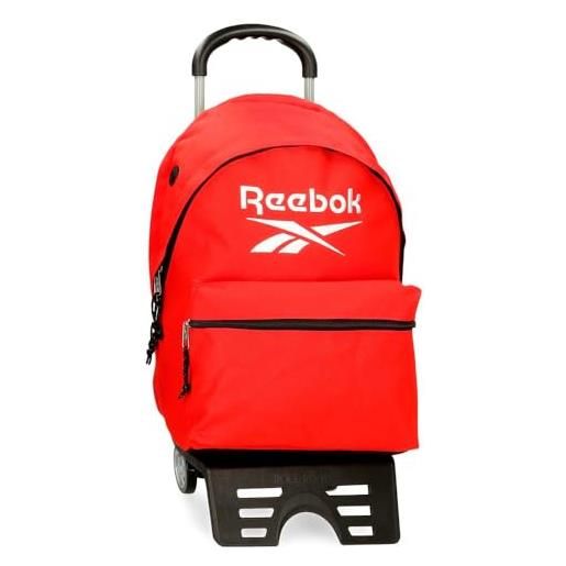 Reebok boston zaino scuola con carrello rosso 31x44x17,5 cm poliestere 23,87l by joumma bags, rosso, zaino scuola con carrello