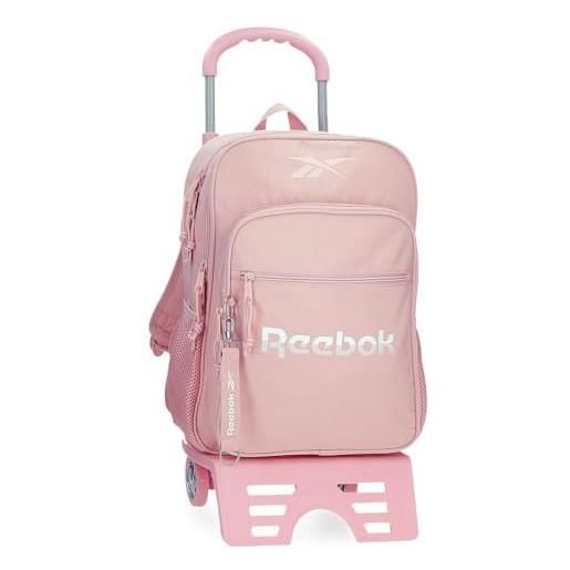 Reebok glen zaino scuola con carrello rosa 30x40x12 cm poliestere 14,4l by joumma bags, rosa, zaino scuola con carrello