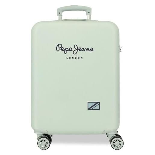 Pepe Jeans alenka valigia da cabina verde 38 x 55 x 20 cm rigida abs chiusura a combinazione laterale 34 l 2 kg 4 ruote bags bags, verde, valigia cabina