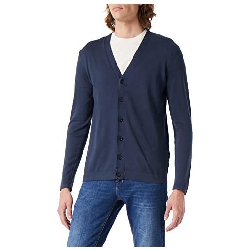 REPLAY giacca in maglia uomo con chiusura con bottoni, marrone (dark mud 121), xl