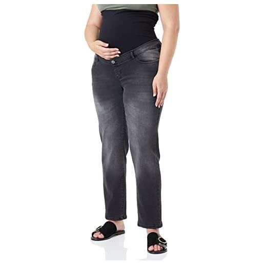 Supermom jeans brooke over the belly mom, black dark wash-p532, 34 donna