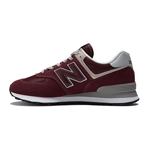 New Balance nb 574, sneakers uomo, rosso burgundy evm, 37.5 eu