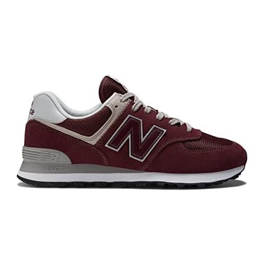 New Balance nb 574, sneakers uomo, rosso burgundy evm, 36 eu