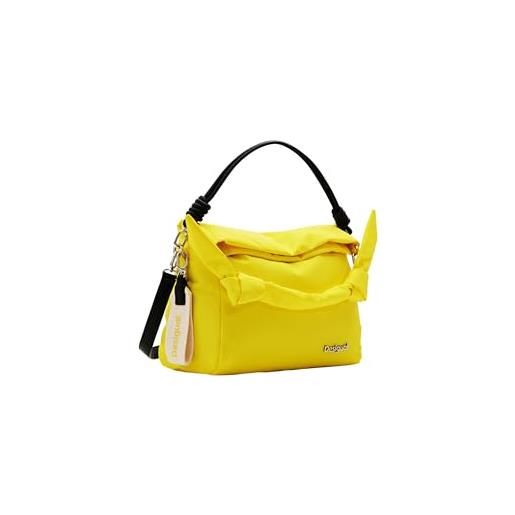 Desigual priori loverty 3.0, accessories nylon hand bag donna, giallo