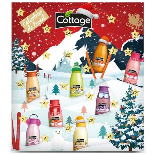 Cottage calendario dell'avvento 2023 - Cottage - gel doccia, doccia scrub, latte corpo, shampoo - 17 profumi da scoprire - made in france