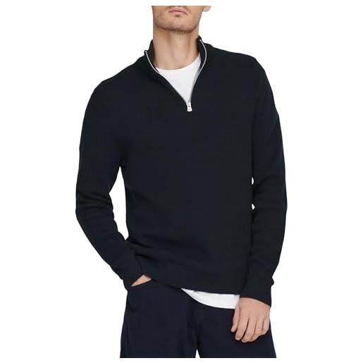 Only & sons onsphil reg 12 cotton half zip knit noos maglione, navy scuro, m uomo
