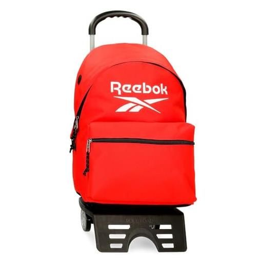 Reebok boston zaino scuola con carrello rosso 31x44x17,5 cm poliestere 23,87l by joumma bags, rosso, zaino scuola con carrello