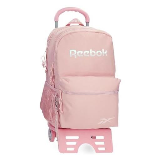 Reebok glen zaino scuola con carrello rosa 31 x 44 x 15 cm poliestere 20,46l by joumma bags, rosa, zaino scuola con carrello