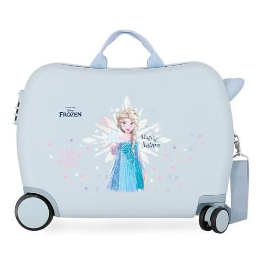 Disney joumma Disney frozen magic ice valigia per bambini blu 50 x 38 x 20 cm rigida abs chiusura a combinazione laterale 38 l 1,8 kg 2 ruote bagagli mano, blu, valigia per bambini