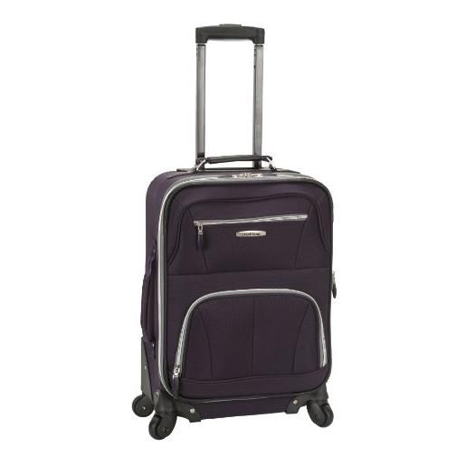 Rockland bagagli 40,5 cm espandibile spinner carry on, viola (viola) - f2281-purple