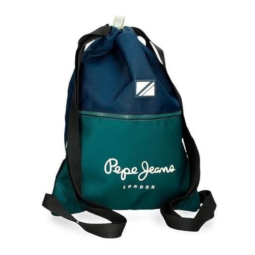 Pepe Jeans ben zaino sacco verde 35 x 46 cm poliestere by joumma bags by joumma bags, verde, zaino sacco