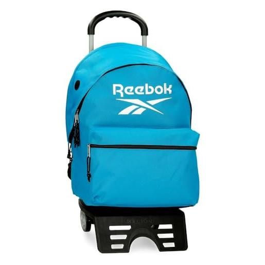 Reebok boston zaino scuola con carrello blu 31x44x17,5 cm poliestere 23,87l by joumma bags, blu, zaino scuola con carrello