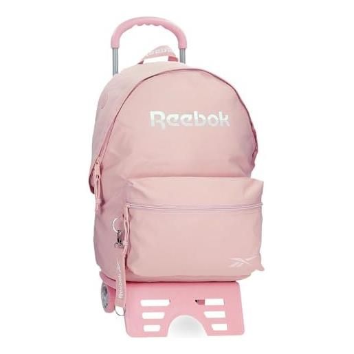 Reebok glen zaino scuola con carrello rosa 31x44x17,5 cm poliestere 23,87l by joumma bags, rosa, zaino scuola con carrello