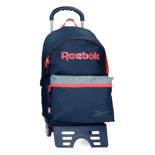Reebok lucia zaino scuola con carrello blu 31 x 44 x 17,5 cm poliestere 23,87l by joumma bags, blu, zaino scuola con carrello
