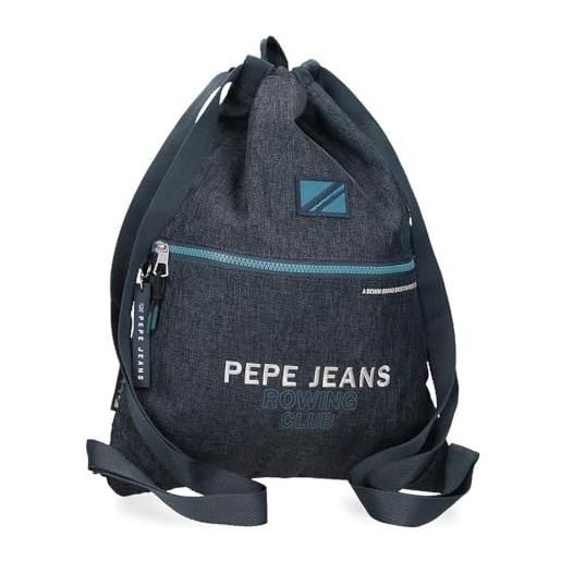Pepe Jeans edmon zaino scuola blu 35 x 46 cm poliestere 16,1 l by joumma bags, blu, zaino scuola