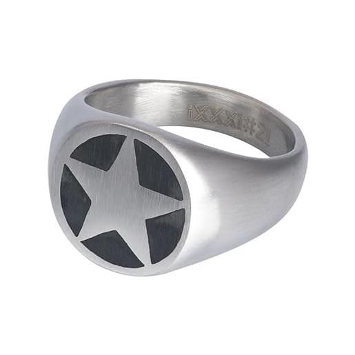 iXXXi men anello con sigillo da uomo porsche argento matt | dimensione 23, acciaio inossidabile, nessuna pietra preziosa