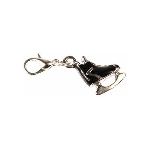 Miniblings pattini charm pattinaggio di figura hockey su ghiaccio invernale negroz - ciondolo collana di gioielli in argento fatti i - braccialetto di fascino - pendente per il braccialetto