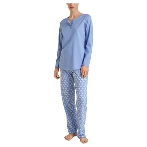 CALIDA shell nights set di pigiama, ortensia blu, 54-56 donna