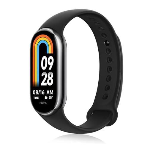 YONGPOW xiaomi smart band 8, mi band 8 fitness smartwatch con schermo amoled 1.62'', luiminosità adattiva, frequenza aggiornamento 60hz, monitoraggio salute, 150+ modalità di esercizio, 5atm