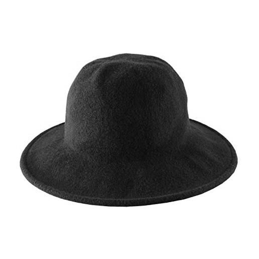 Kopka Accesssories - cappello a falda larga feltro ripiegabile donna knitted floppy - noir