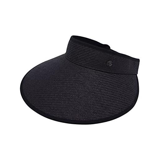 MarkMark cappellini da baseball cappello sun visor summer wide brim sunscreen straw beach hat slv1337 (black)