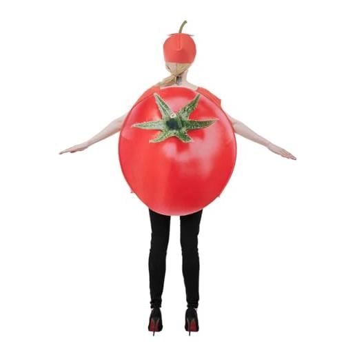 LVTFCO pomodoro vegetale unisex costume spettacolo scenico pomodoro cos onesie vestito divertente per adulti costumi per halloween, red-one size
