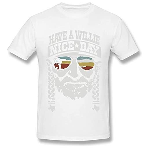 aside have a willie nice day creative men's basic short sleeve t-shirt colorful print graphic tee shirts black camicie e t-shirt(large)