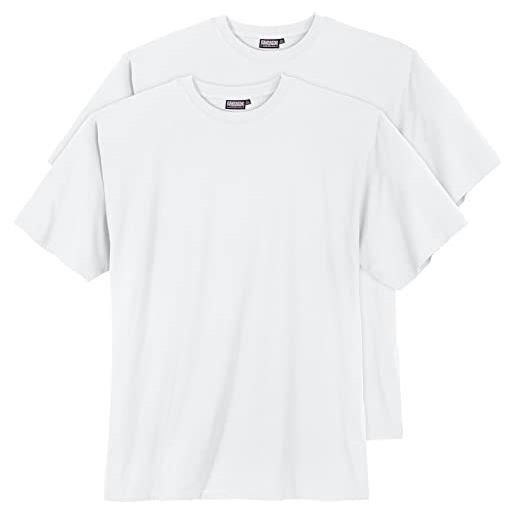 Adamo Fashion due paia t-shirt bianco adamo taglie forti, 2xl-10xl: 7xl