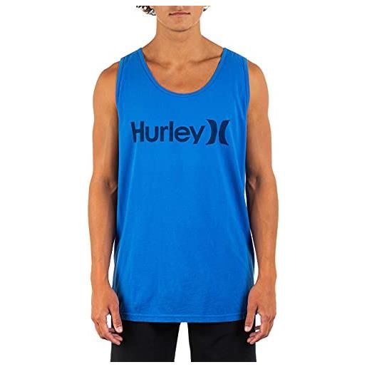 Hurley men's everyday washed one and only solid tank top, signal blue, x-large