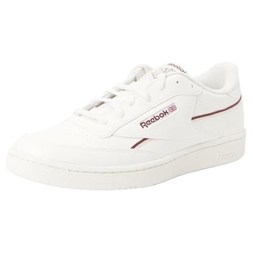 Reebok club c 85 vegan, sneaker uomo, white/oat/utibro, 44 eu