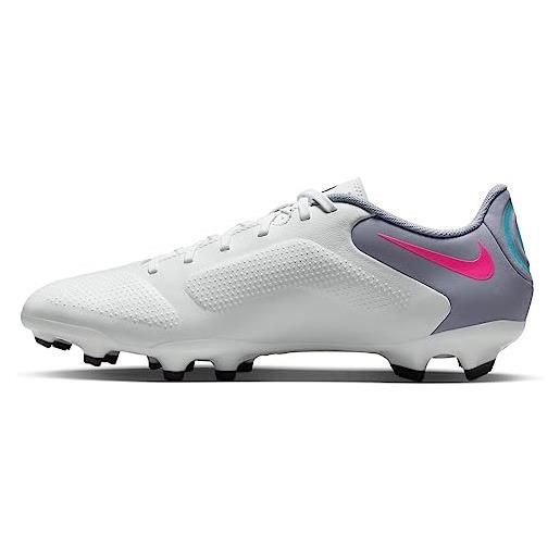 Nike tiempo legend 9 academy mg, scarpe da ginnastica donna, bianco (white black baltic blue pink blast), 40 eu