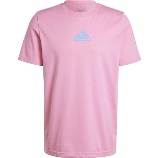 Adidas t-shirt da uomo Adidas graphic play tennis t-shirt - bliss pink