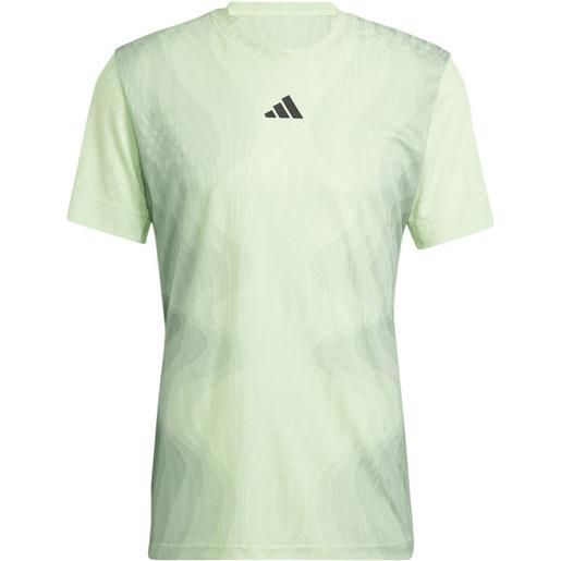 Adidas t-shirt da uomo Adidas tennis airchill pro freelift tee - semi green spark