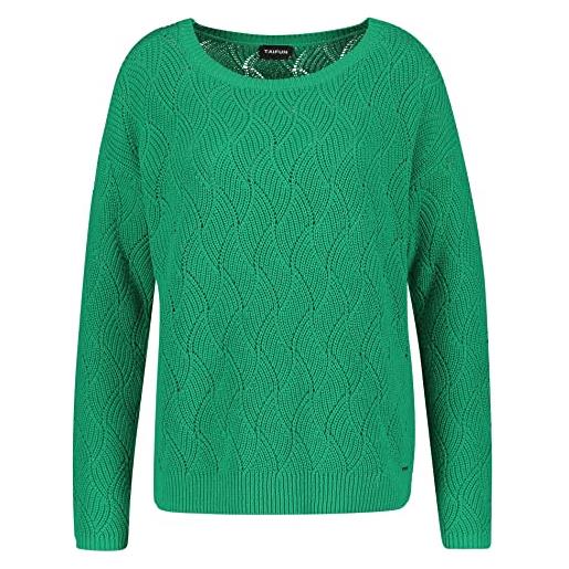 Taifun pullover 1/1 arm maglione, verde-vibrant green, 50 donna
