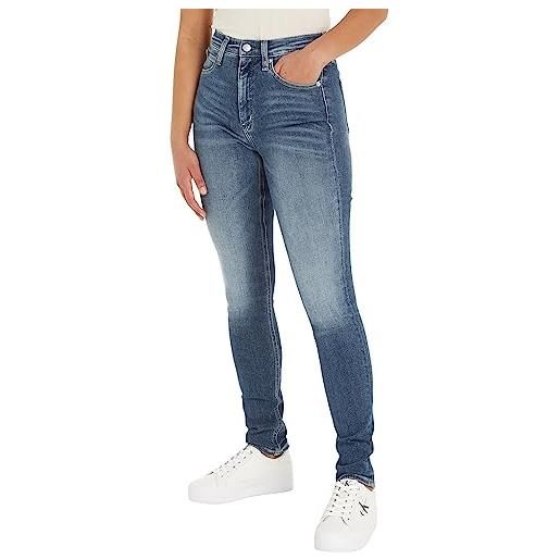Calvin Klein Jeans jeans donna high rise skinny fit, blu (denim dark), 27w / 30l